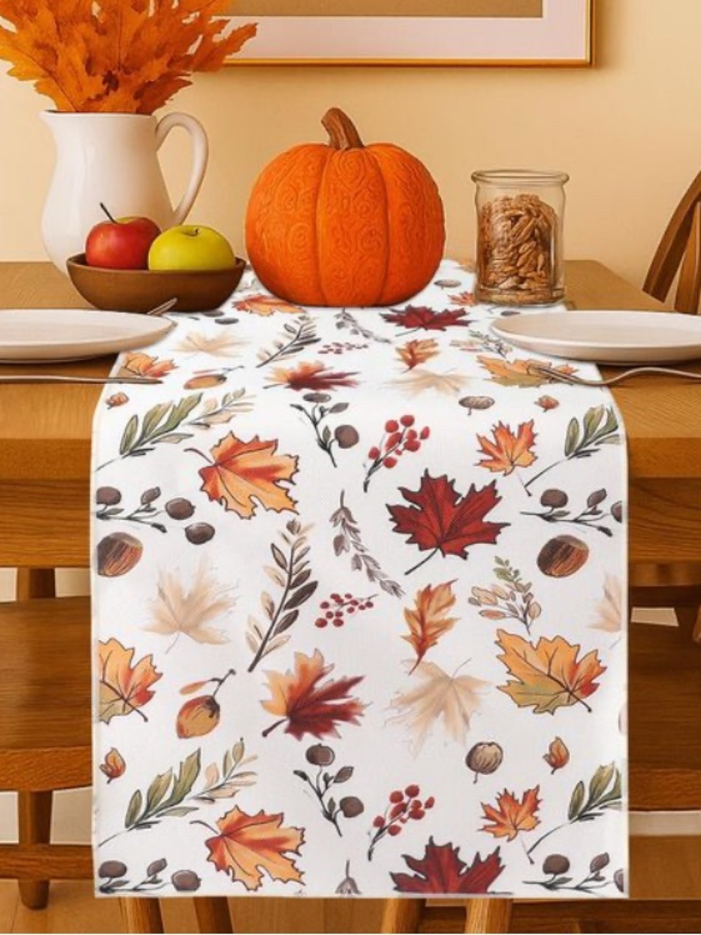 Owenie Autumn Leaves Table Runner Holiday Thanksgiving